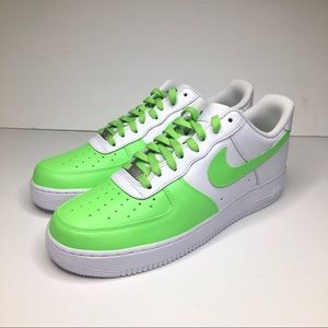 NEW Nike Air Force 1 Neon Green/White Custom